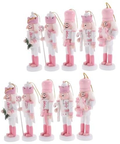 TOPBATHY Figure Uniche Di Pupazzi Di Schiaccianoci in Legno Per Natale Ornamenti Tradizionali Dello Schiaccianoci Decorazioni Natalizie