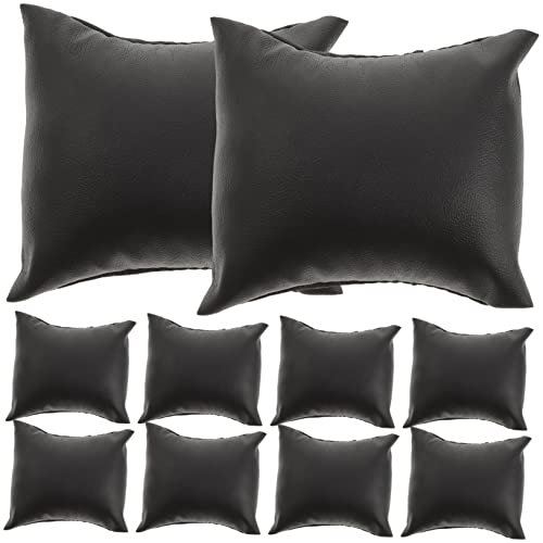 WHAMVOX 10stücke Teiliges Kleine Uhren Armbandkissen Aus Schwarzem Pu-leder Stabiles Schmuckdisplaykissen Für Uhren Armbänder Und Kleine Schmuckstücke Kratzfest Und Praktisch Für Vitrinen