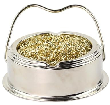 Soldering Iron Tip Cleaner - Brass Wool Brush, Soldering Tip Maintenance | Stainless Steel Electric Solder Tip Cleaner, Lightweight Easy to Use Soldering Cleaner for Enhanced Thermal Conductivity
