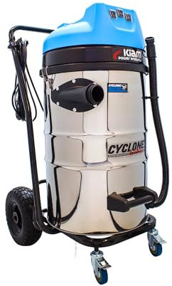 Equip2clean Vacuum Cleaner for Gutter Cleaning, Cyclone Lite KV80 3600W Triple Motor, 80L Drum, Corded Vacuum Cleaner with 51mm Side Entry Inlet for High-Reach Debris Removal (Machine Only)
