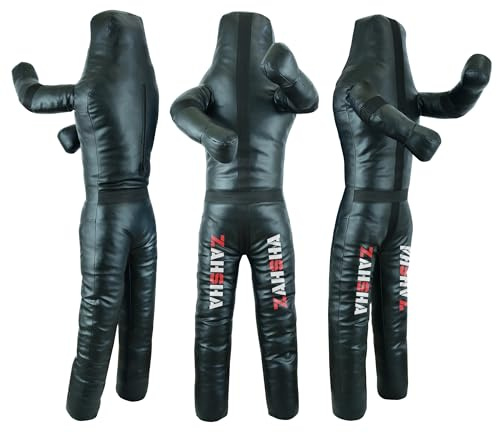 Zahsha MMA BJJ Wrestling Grappling Throwing Dummy Bag, Unfilled, PU Leather (48 inches|120cm)