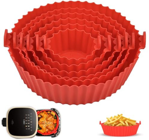 6 stampi in silicone per friggitrice ad aria calda, in silicone, per forno a microonde