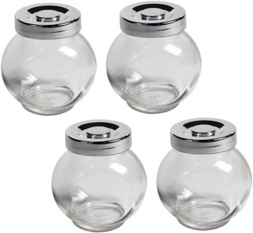 Pot à poudre en verre, tasse en verre avec couvercle, récipient transparent, récipients à avoine avec couvercle, pots à bougies, poivrière en verre, verre avec couvercle, bouteille de poudre de thé, m