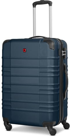 WENGER Check-in Koffer für Damen und Herren | mittelgroßer Trolley | 46 x 26 x 65 cm aus hochwertigem, stoßfestem ABS Material | Erweiterbar & Teleskopgriff| Amplar Evo Serie