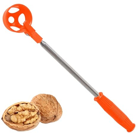 Qutalmi Pinzas para huevos de gallina – recogedor de nueces telescópicas | Acero inoxidable recogedor para jardín, patio, gallinero, , cocina