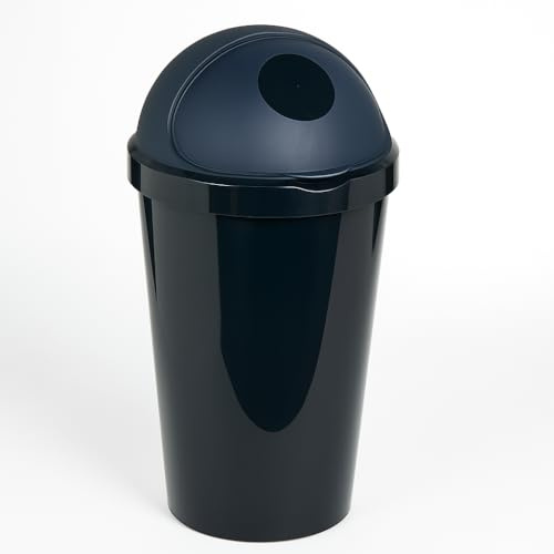 SPECTRAPLAST 50 L Home & Kitchen Bin – Large Indoor Waste Dustbin for Flats, Houses & Offices – Spacious Plastic Rubbish Bin with Lid and Easy-Fit Liner Rim