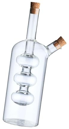 Sojasaucenflasche Aus Glas, 2 in 1 Glas, Olivenölflasche, Menage für Kochutensilien