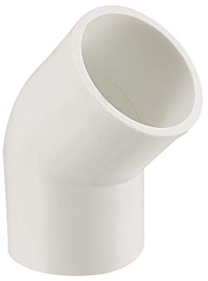 Sourcing Map Tubo y Codo PVC de 45 Grados, Conector y Reductor de Deslizamiento de 40mm, Reductor Manguera, 2 Piezas