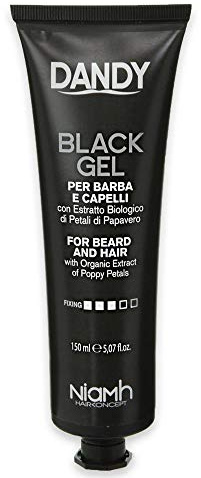 DANDY NIAMH BLACK GEL MODELLANTE PER BARBA E CAPELLI 150ML | CON ESTRATTO BIOLOGICO FISSAGGIO FORTE