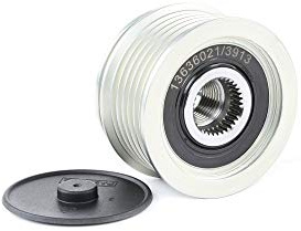 RIDEX Generatorfreilauf Riemenscheibe Lichtmaschine Ø55,0mm 6H903017EX 06B903119B 06B903119D Kompatibel mit VW Golf 6 5K1 TIGUAN 5N Passat Variant 3C5, AUDI A3 Sportback 8PA A6 Avant 4F5, C6