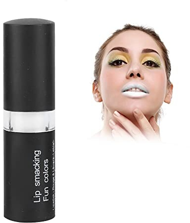 Vampire Matter Lippenstift, Retro, Lippenstift, für Damen, langlebig, für Party-Make-up, Maskerade, Cosplay, Halloween (weiß)