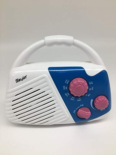 FHCSAO Waterproof Shower Radio,4.5v 0.5w Am/fm Mini Shower Radi,bathroom Shower Speaker,portable Adjustable Volume (not Including Battery),Darkblue