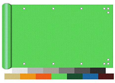 Yoosing Balkon Sichtschutz 85x450cm, BalkonSichtschutz, wasserdicht Blickdicht Balkonverkleidung Sichtschutz meterware für den Gartenzaun - Hellgrün
