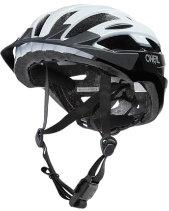O'NEAL | Mountainbike-Helm | Urban Trail Riding | Leichtgewicht: nur 310g, große Ventilatoren zur Belüftung, Robustes ABS | Helmet Outcast Split V.22 | Erwachsene | Schwarz Weiß | S/M