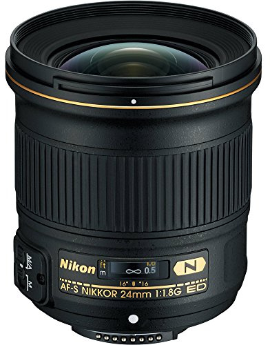 Nikon AF-S FX NIKKOR 24mm f/1.8G ED Fixed Lens with Auto Focus for Nikon DSLR Cameras (Renewed)