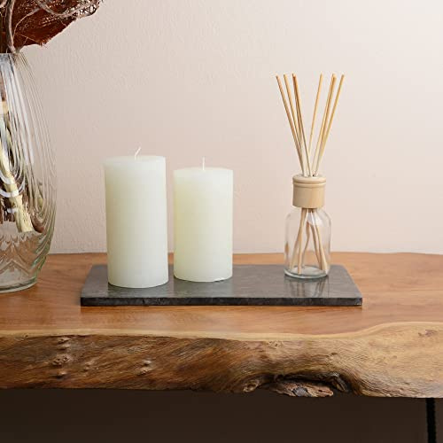 wohnfreuden Marmor Platte schwatz eckig 30 cm - Natur Stein Tablett flach Badezimmer Zubehör Deko