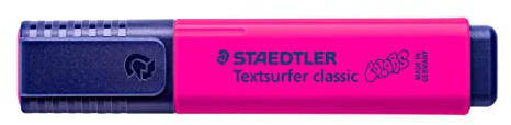 STAEDTLER Textmarker Textsurfer classic, Magenta, großer Tintenspeicher, lange Markierleistung und Lebensdauer, sekundenschnell trocken, Keilspitze 1-5mm, 10 Textmarker, 364 C-20