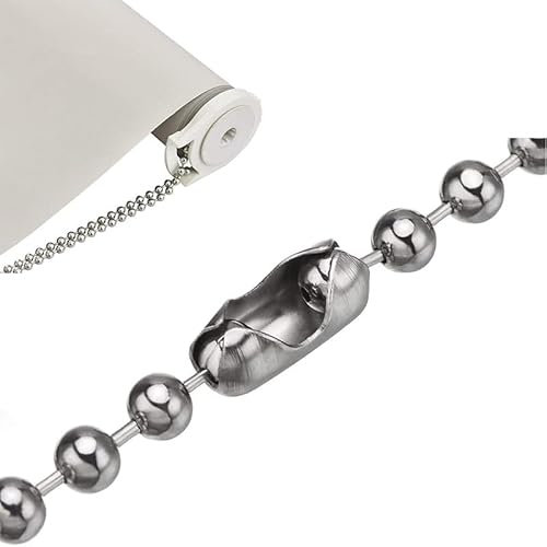 12PCS Blind Chain Connectors 4.5mm Roller Roman Vertical Blind Spare Parts Metal Ball Chain Cord Connectors fits Curtain Roller, Roman and Vertical Blinds Chains
