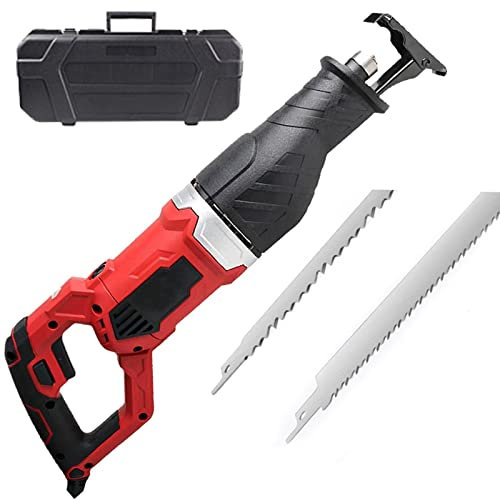 BONAD Scie à Os électrique,Multifonction Couteau Boucher pour Commercial et Domestique 900W/1050W/1300W Scie Sabre pour Couper Les Aliments Surgelés,Bois,Métal,Red-1300W