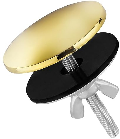 Sink Hole Covers, 2 Inch Stainless Steel Kitchen Sink Tap Hole Cover Good Sealing Sink Tap Hole Plug Faucet Hole Cover for Leakage Prevention (Gold)