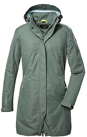 killtec Donna Giacca funzionale/giacca da esterno con cappuccio staccabile con cerniera KOS 44 WMN PRK, pale green, 38, 41284-000