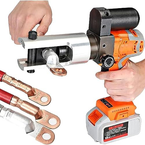 Crimpadora de Cable Hidráulica Recargable de 16-300 mm², Alicates de Crimpado Hidráulico Eléctrico, Herramienta de Crimpado de Cable Alimentado por Batería