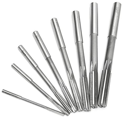 QUNINE 8 Teile/Satz Gerade Schaft Reibahle H7 HSS Hand Reibahlen Set Cutter Werkzeug 3/4/5/6/7/8/9/10mm für Bohrung Werkzeugmaschinen