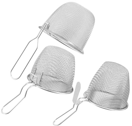 STOBAZA 3pezzi Scolapasta Acciaio Inossidabile Per Pasta e Verdure Inclusi Colino Con Manico Verticale e Manici Angolati Strainer Per Cucina Pratico e