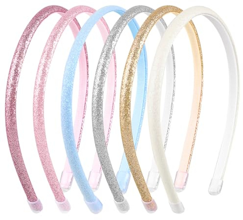 6 Stück Pailletten Beschichtet Stirnbänder Niedliches Glitter Mädchen Haarband Modisch Glitzer Damen Haarreifen Tägliches Haarschmuck für Partys Bällen Aktivitäten Tägliches Waschen und Schminken | Pailletten Beschichtet, Niedliches Glitter, Modisch Glitzer, für Partys Bällen Aktivitäten, Tägliches Waschen und Schminken