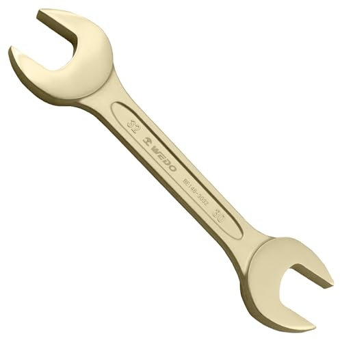 WEDO Llave de doble boca,Sin chispas,Métrica,24 * 30mm,Llave de extremo abierto doble,Longitud 233 mm,Bronce de berilio,Resistencia a la corrosión,Certificado BAM y FM