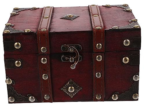 RORPOIR Rotes Vintage Schmuckkästchen mit Schnappverschluss