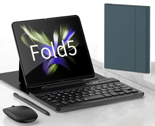 Galaxy Z Fold 5 / Z Fold 4 Keyboard and Mouse Combo with S Pen, Compatible for Samsung Galaxy Z Fold 5 5G Keyboard & Mouse Set +Touch Pen (Green)