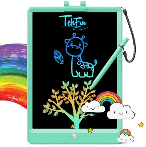 TEKFUN Kinder LCD-Schreibtablett,8,5-Zoll bunte Zeichentablett,3 4 5 6 7 Jahre alt Mädchen Jungen Spielzeug,Mädchen Jungen Geburtstag Geschenk(Grün)