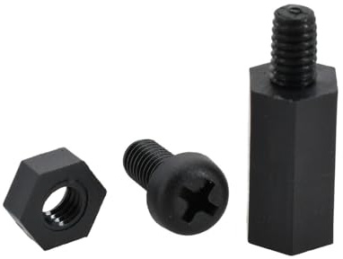 EKHNMTCM M2 M2,5 M3 M4 Nylon Motherboard Abstandshalter PCB Unterstützung Leiterplatte Säule Rack Säulen Abstandshalter Kunststoff Sechskantschraube Bolzen und Muttern-Set(10mm (30Set),M3 (Thread 6mm)