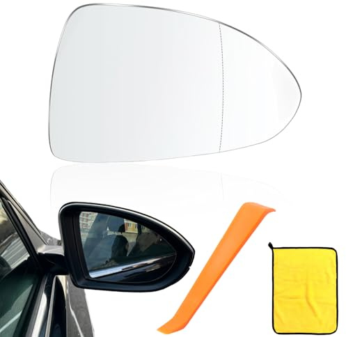 Graplan Spiegelglas Golf 7 Rechts Beheizbar, Beheizbar Ersatzspiegelglas, Beifahrerseite Außenspiegel Asphärisch, Außenspiegel Glas, Spiegelglas Ersatz für Golf 7 (Rechts Beheizbar)