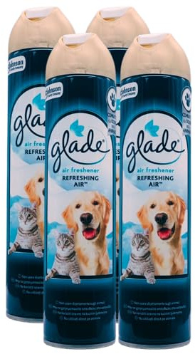 Deodorante Spray Per Ambienti, Fragranza REFRESHING AIR. Combatte Gli Odori Degli Animali Domestici 300ml (4 Spray)