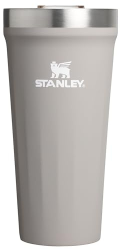 STANLEY Everyday Tumbler - Vaso de 20 onzas | Tapa a presión para bebidas | Taza de café, cóctel | Copa de vino aislada de acero inoxidable | Sin BPA | Ceniza