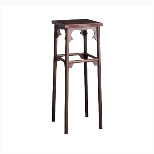 Elegant Black Walnut Pedestal Vase Stand - Simple Chinese Design for Bonsai & Flower Display Perfect for Tea Room & Study Home Decor.