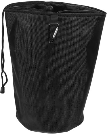 Mipcase Borsa per Mollette da Bucato con Coulisse Sacchetto Appendibile in Resistente Mollette per Cucina Cosmetici e Accessori Nero