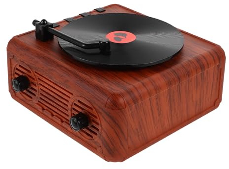 DOITOOL Retro Vinyl Record Player Lautsprecher Mini Desktop Decor Vintage Phonographen Für Home Schlafzimmer Party Tragbare Drahtlose Musik Player