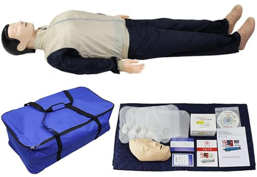 Mannequin d'entraînement complet pour adulte RCR – Kit d'entraînement complet pour professionnels de la santé, premiers secours et intervention d'urgence