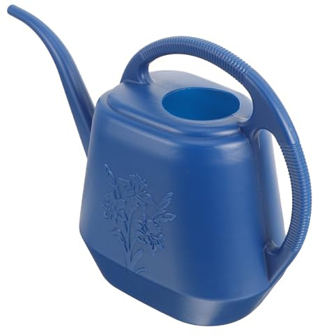 SHINEOFI Annaffiatoio con Beccuccio lungo Design Ergonomico e Apertura Ampia per Irrigazione Precisa di Piante e Fiori Spruzzatore Utile per Giardino e Interni Colore Blu Scuro Decorato