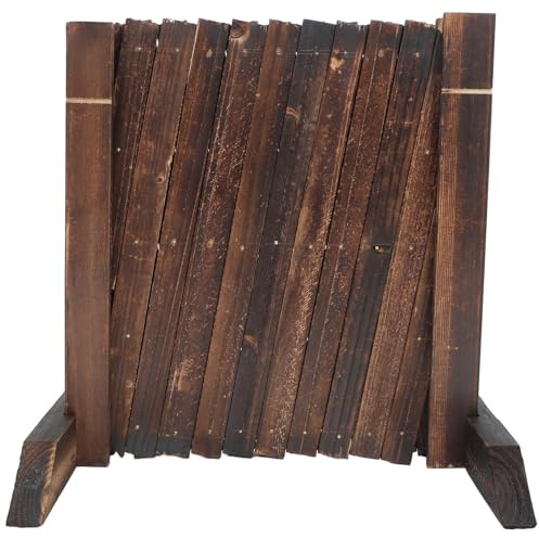 Gogogmee Treillis Extensible en Bois Base Clôture Rétractable pour Jardin et Balcon Support pour Plantes Grimpantes Hauteur 035 M Longueur 12 M Couleur Carbone Installation