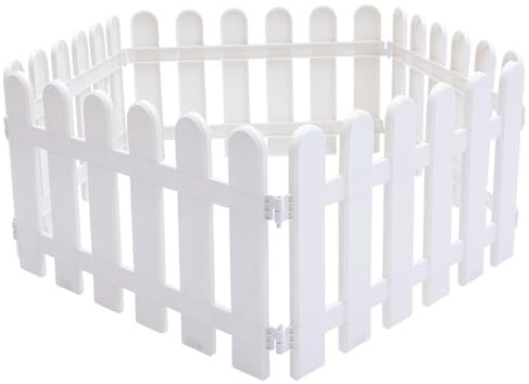 Fences,5pcs Outdoor Garden Fence Decorative Plastic Edging for Lawn Pathways and Flower Beds Versatile Easy Installation Design for Garden Decoration(50X30CM)