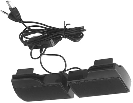 VERDANVERSE USB Computerlautsprecher 3w 4ohm 3v Clip On Schwarz für Laptop | Abs Gehäuse, Digitale Verstärkung, Kabelsteuerung, Kompatibel mit Mp4, Kompakte Bauform