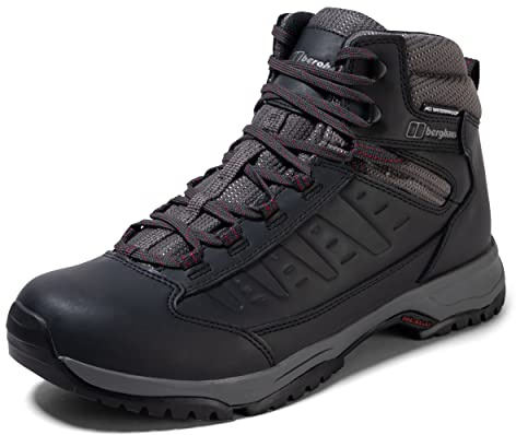 Berghaus Expeditor Ridge 2.0 vattentäta promenadstövlar, andas, hållbara, extra kudde, män, Svart, rött, 46.5 EU