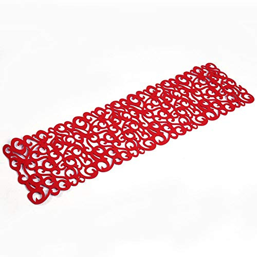 7 colori rettangolari in feltro vuoto, tovagliette, tovagliette, decorazioni per la casa, 4075 (rosso)