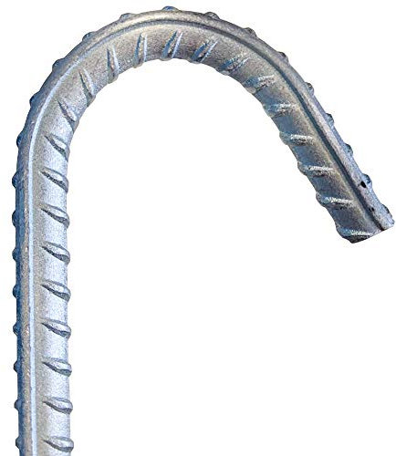 GroundMaster 12 Heavy-duty Ground Anchors x 8 – Durable Easy Hammer-In Galvanised Ground Stakes – Metal Garden Stakes for Securing Tents, Trampolines, Gazebos, Football Nets, Membranes and More