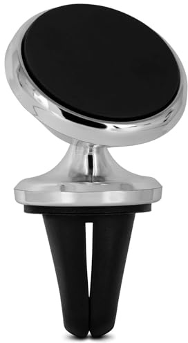 ONEFLOW Handyhalterung Auto Magnetisch für Samsung A + J Reihe | Handyhalter mit Magnet für Auto Lüftung - 360 Grad Kugelgelenk Universal KFZ Halterung Handy, Silber