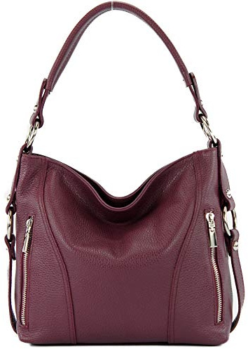modamoda de T202 Damen Leder Henkeltasche Schultertasche handmade in Italy